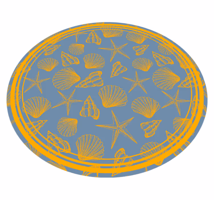 Covor vinil animal cerc motiv marin - TenStickers