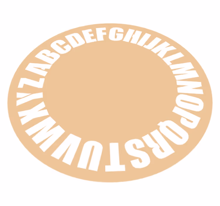 Covor vinil alfabet aspect circular alfabetic - TenStickers