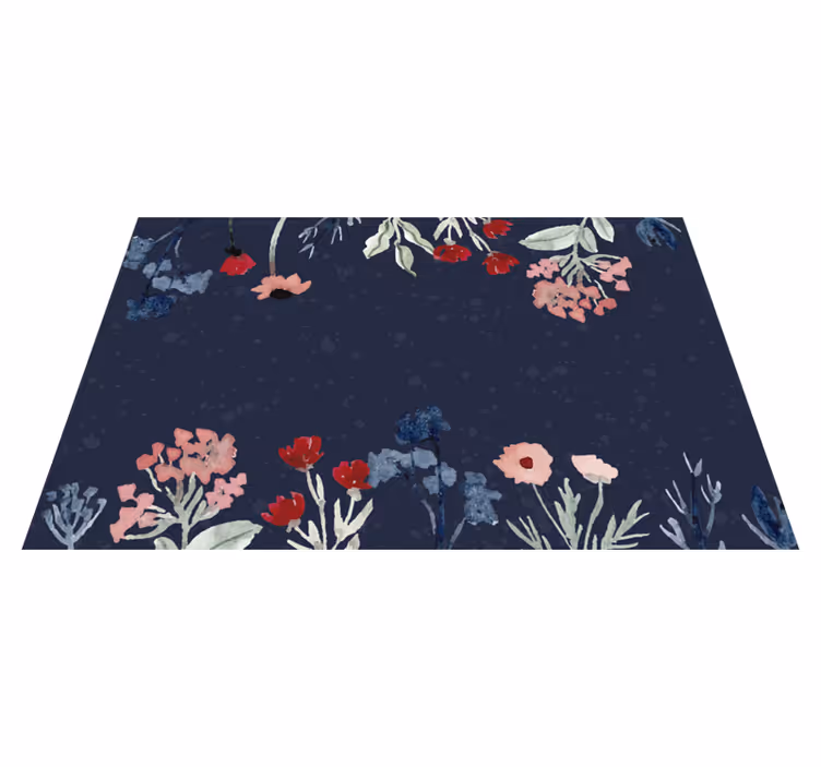 Covor vinil flori și plante imagini botanice florale - TenStickers