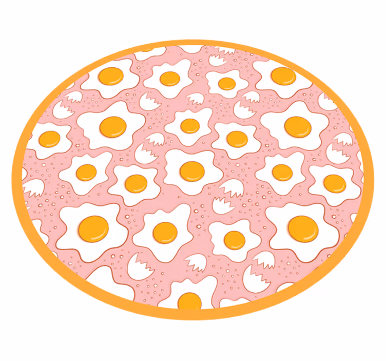 Covor de vinil pentru copii model circular de ouă - TenStickers