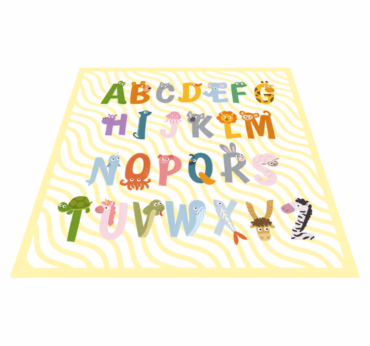 Covor vinil alfabet timp de joacă cu alfabet - TenStickers