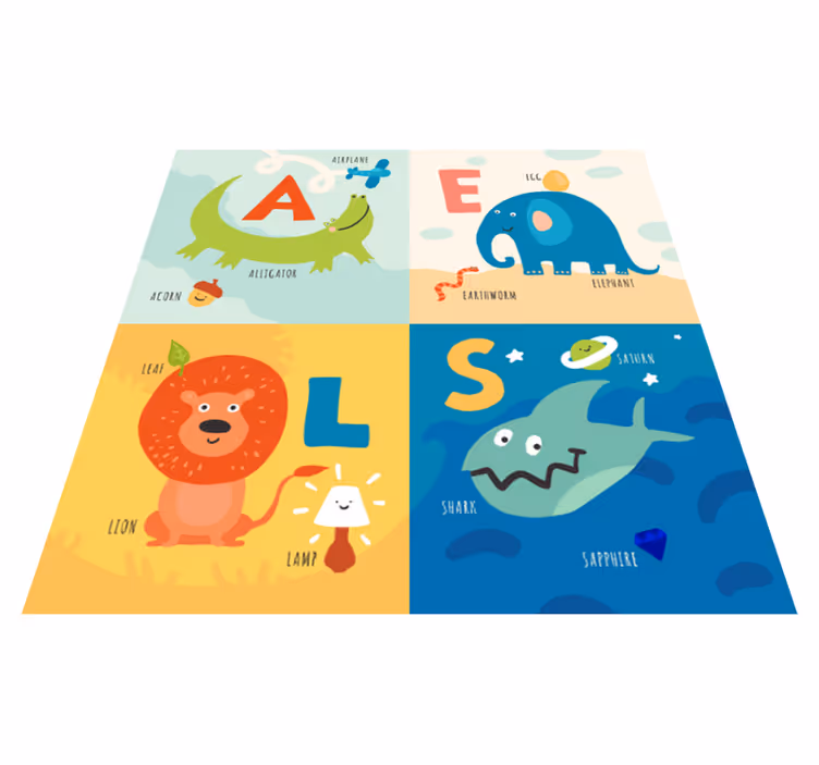 Covor vinil alfabet design de învățare a alfabetului - TenStickers