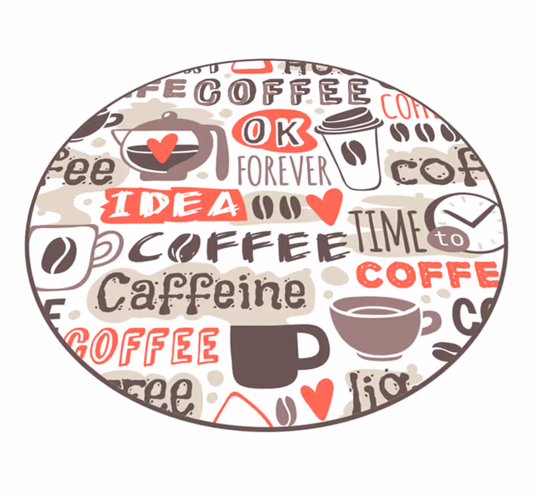 Covor de vinil cu temă de cafea - TenStickers