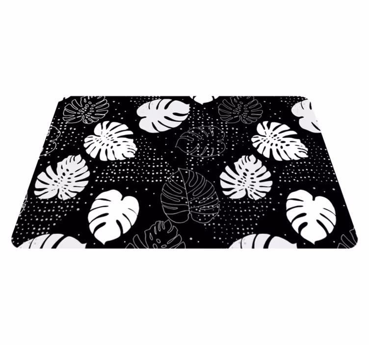 Covor vinil flori și plante botanic monocrom - TenStickers