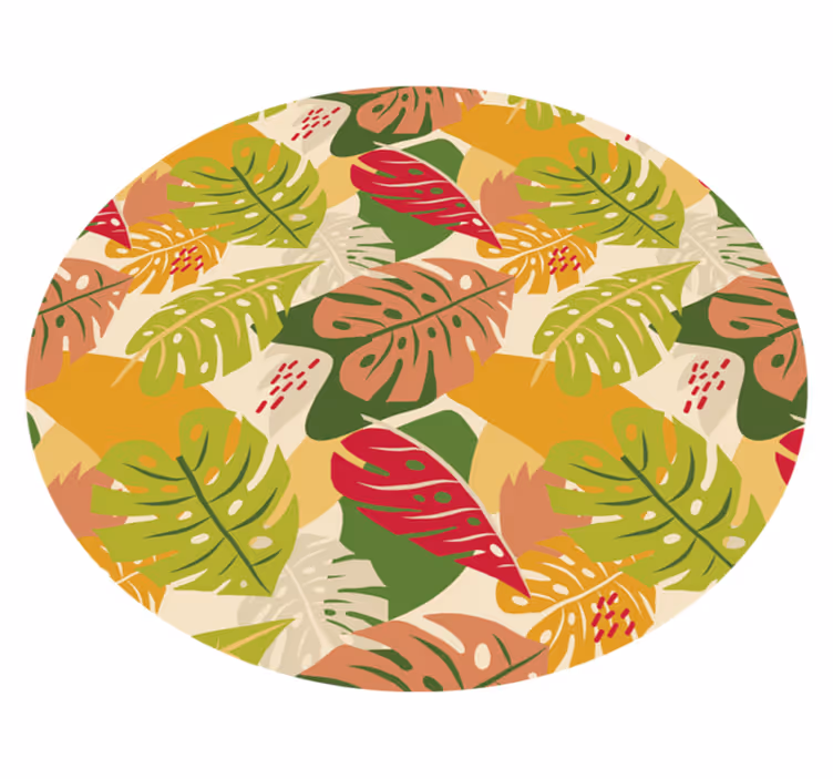Covor alternativ grafic monstera design natur - TenStickers
