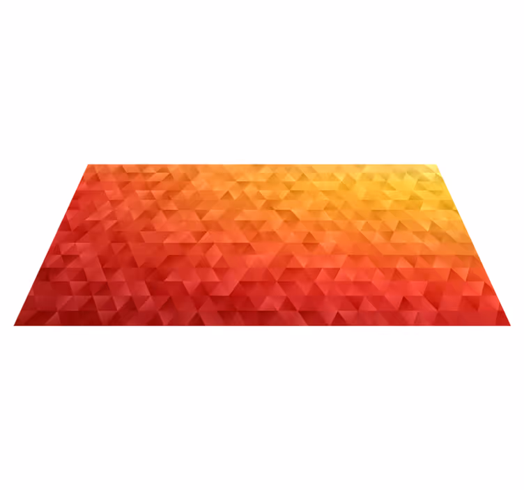 Covoare geometrice triunghiuri roșii și portocalii - TenStickers