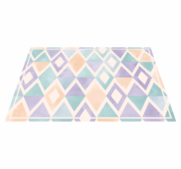 Covor de vinil geometric paletă pastel geometrică - TenStickers