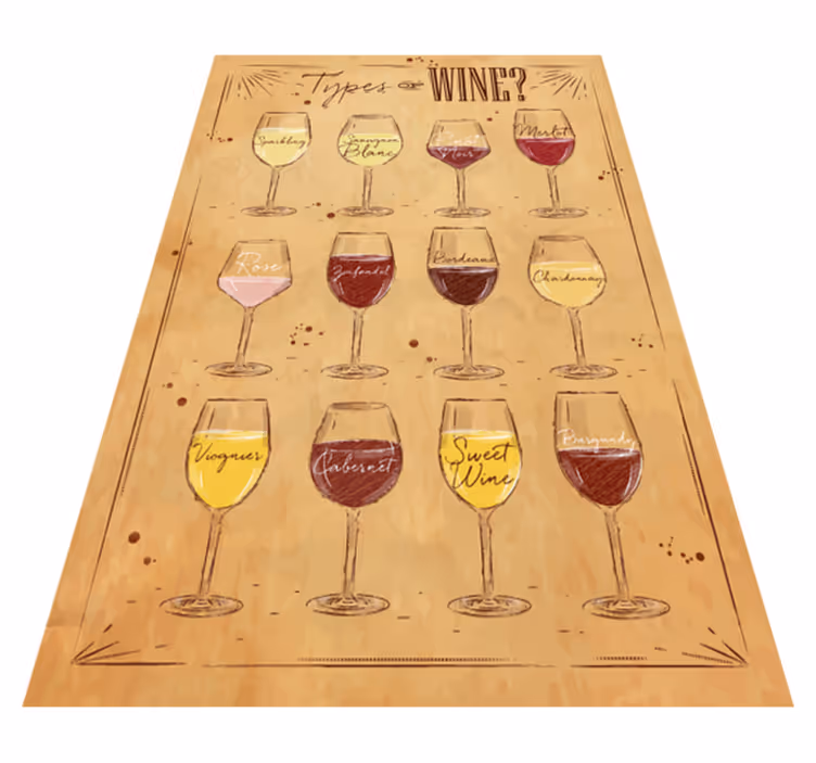Tip de vin covor personalizat bej - TenStickers