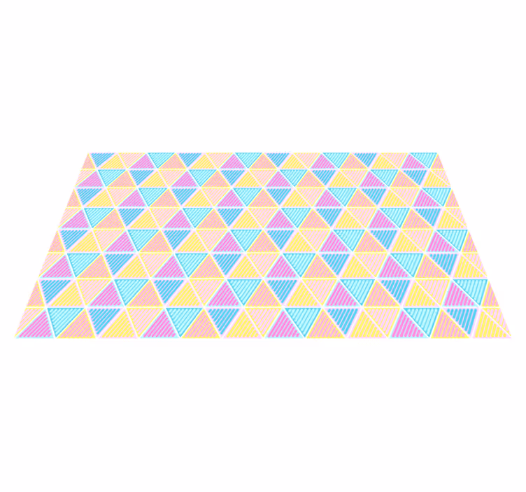 Covor de vinil geometric model triunghi colorat - TenStickers
