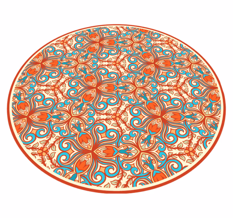 Covor vinil mandala model circular ornamentat - TenStickers