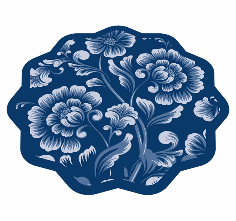 Covor vinil flori și plante accent cu motive florale - TenStickers