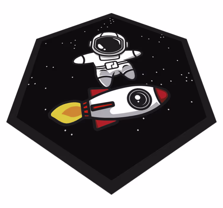 Covor de vinil pentru copii rachete în spațiu - TenStickers