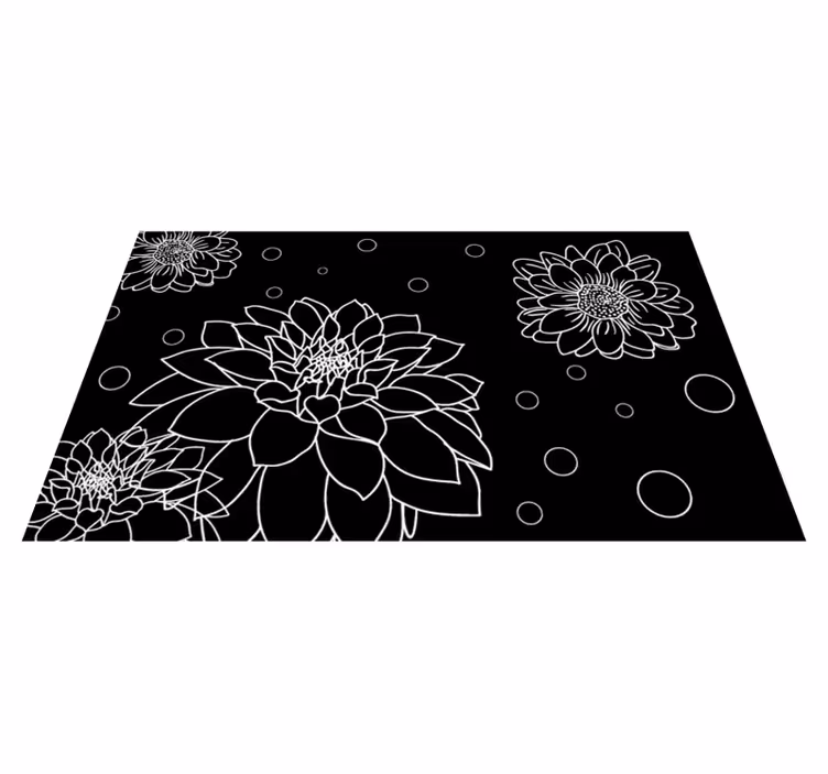 Covor floral cu flori abstracte - TenStickers