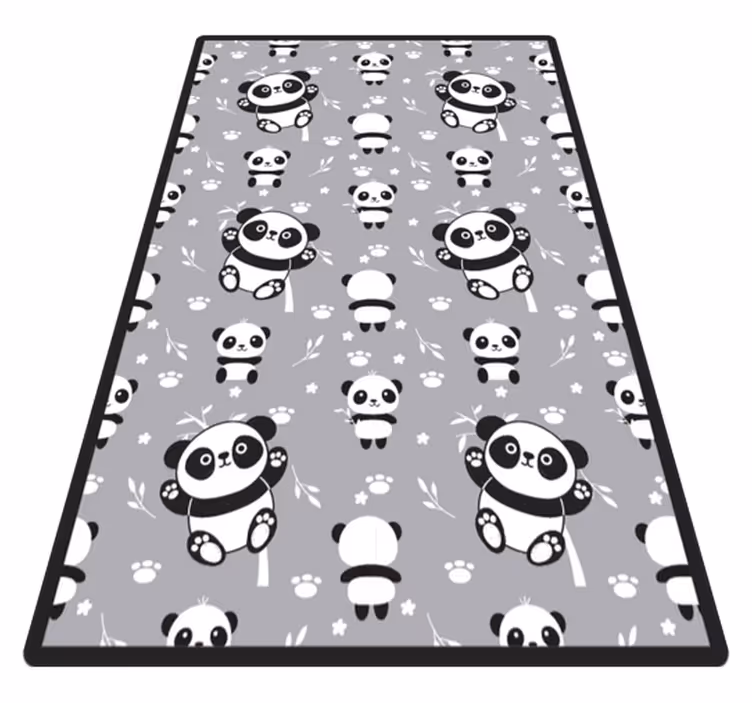 Covor de vinil pentru copii timpul de joacă panda - TenStickers