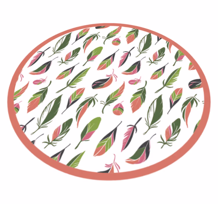 Covor elegant din vinil cu pene - TenStickers