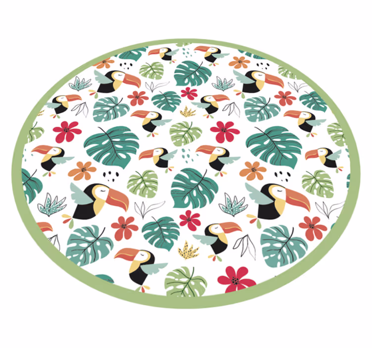 Covor vinil animal motiv tucan tropical - TenStickers