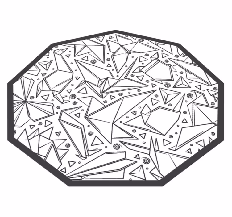 Covor modern din vinil în formă de origami - TenStickers