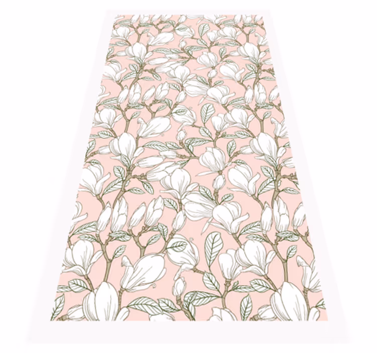 Covor vinil flori și plante ilustrație florală - TenStickers