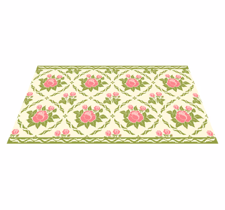 Covor de vinil cu plăci florale - TenStickers