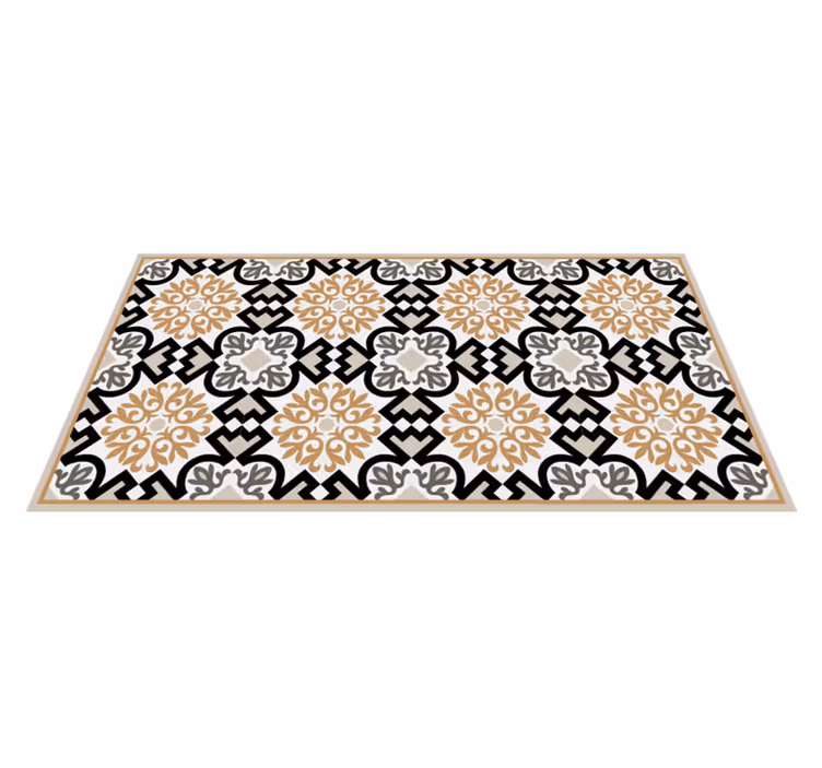 Fulg de zăpadă negru cu covor de gresie - TenStickers