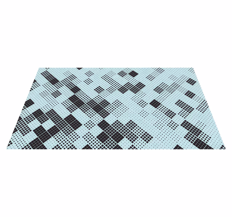 Haioase pătrate negre țiglă covoare geometrice - TenStickers