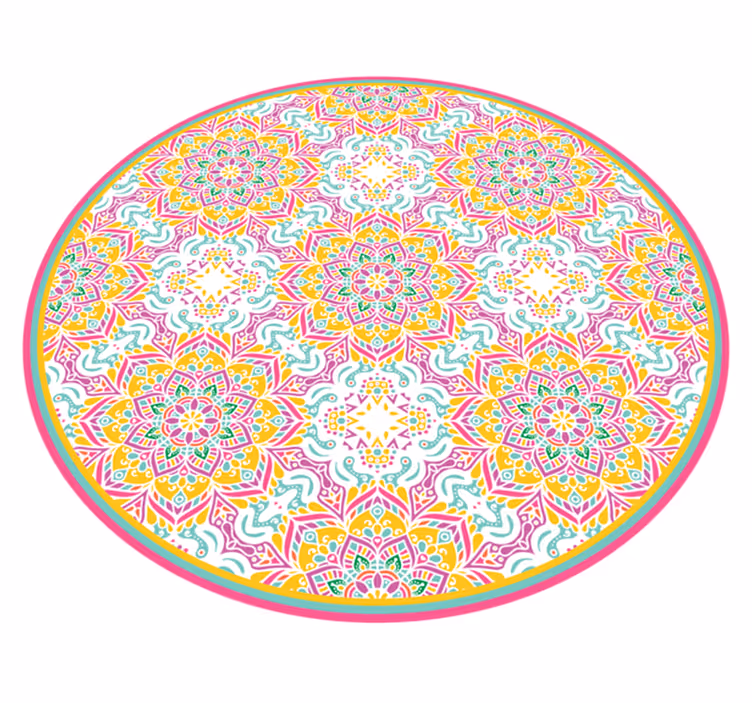 Covor de vinil cu mandala mozaic colorat - TenStickers