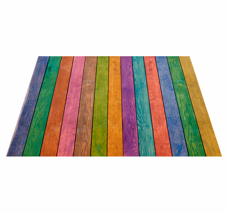 Parchet din lemn cu model multicolor - TenStickers