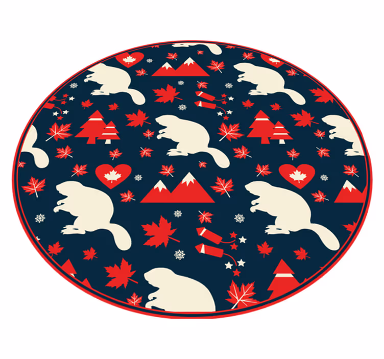 Covor vinil Crăciun model polar festiv - TenStickers