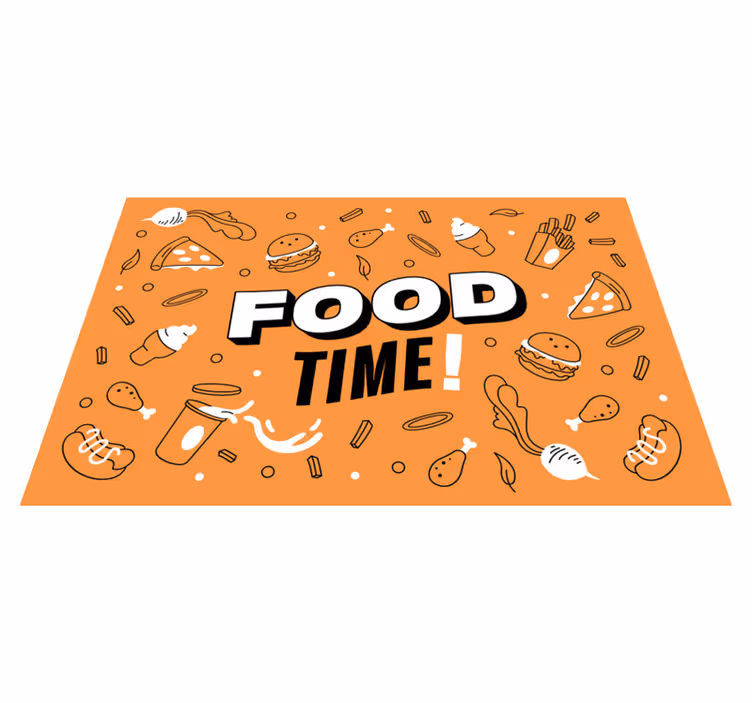 Timpul mesei! Covor de vinil personalizat - TenStickers