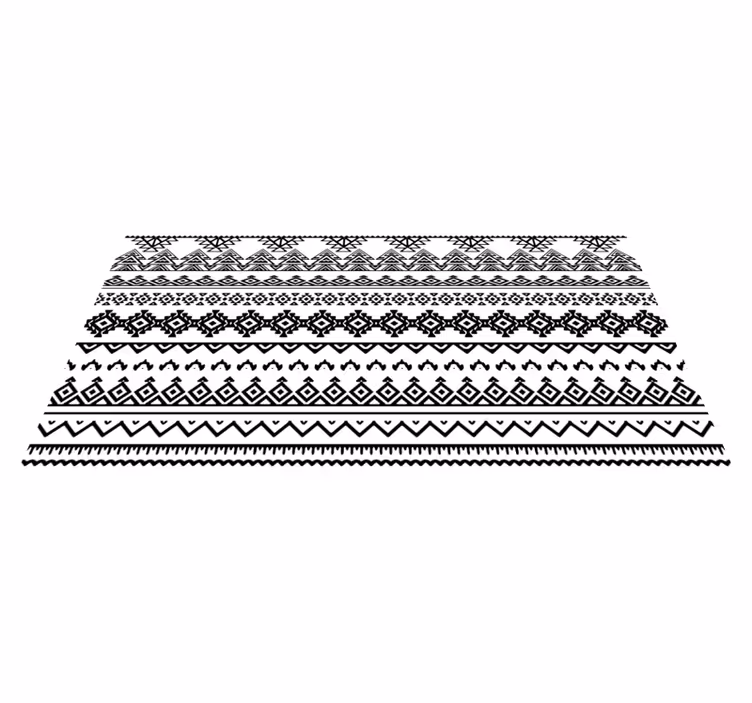 Covoare geometrice cu imprimeu alb și negru - TenStickers