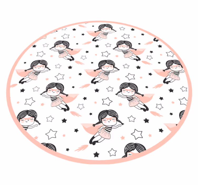 Covor de vinil pentru copii balerina circular playarea - TenStickers