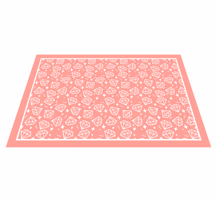 Covor de vinil texturat model geometric cu diamante - TenStickers