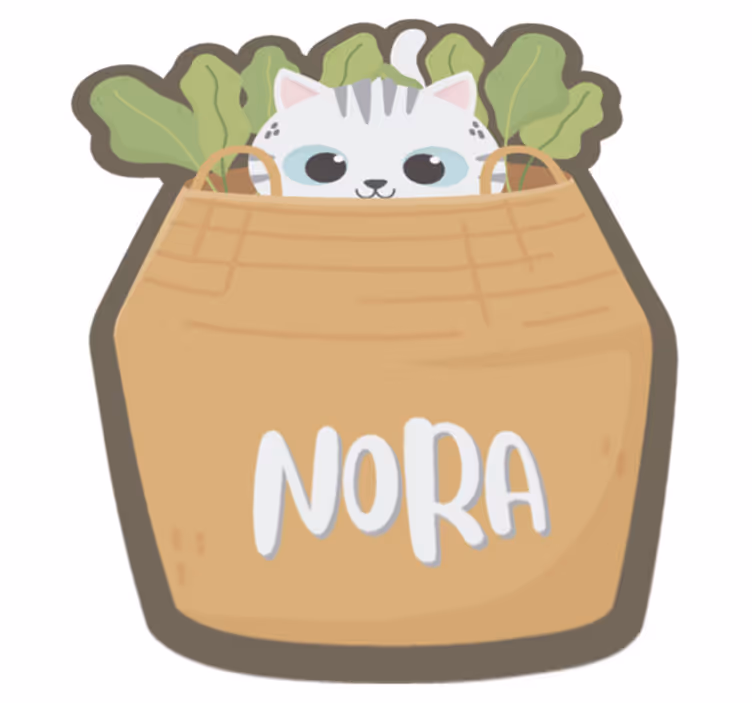 Covor de vinil cu nome feline personalizate - TenStickers