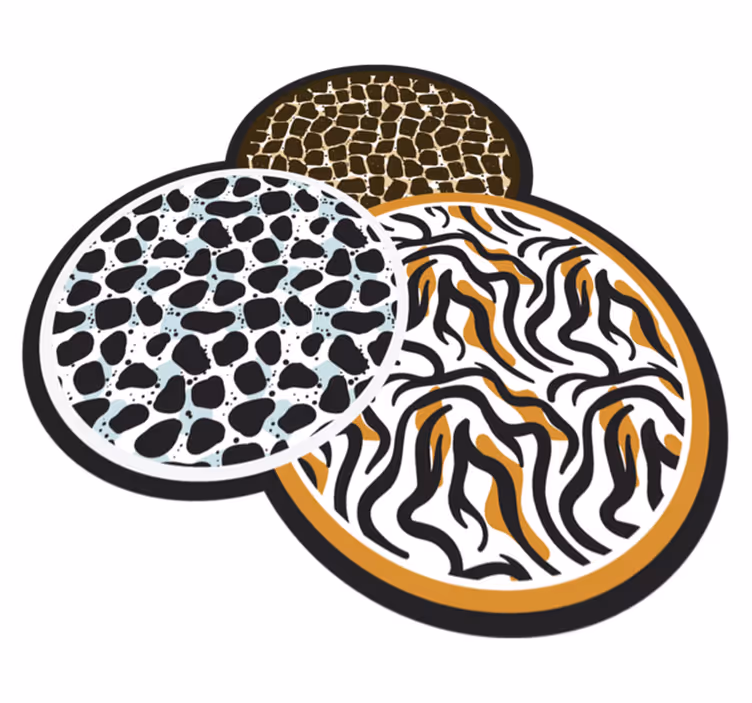 Covor vinil print animalier trio cu motive safari - TenStickers