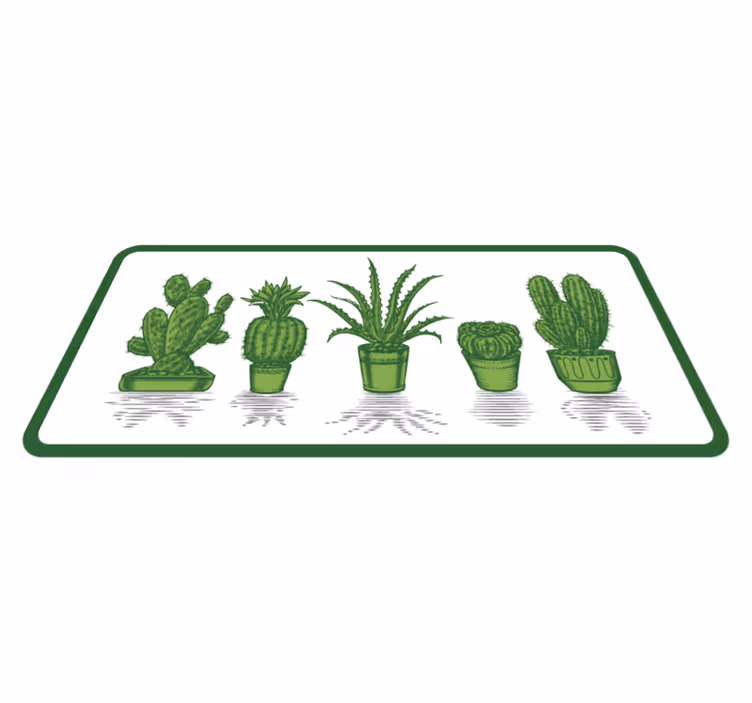Covor diferit de vinil cactus - TenStickers