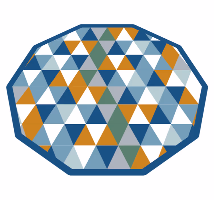 Covor pvc triunghiuri multicolore covoare vinilice - TenStickers