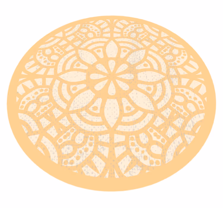 Covor vinil mandala cerc cu motiv mandala - TenStickers
