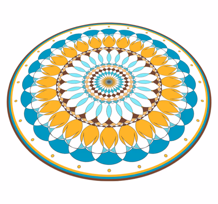 Covor de vinil rotund mandala - TenStickers
