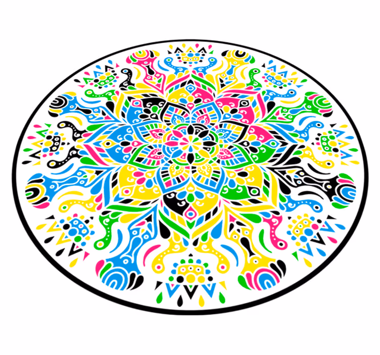 Covor vinil mandala mandala vibranta - TenStickers
