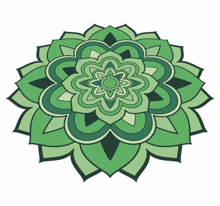 Covor verde mandala - TenStickers