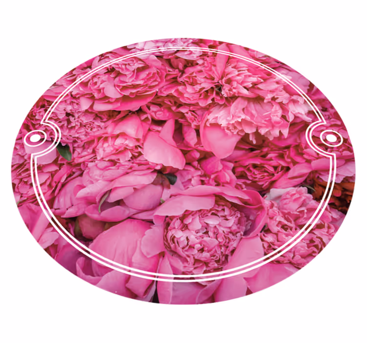 Covor floral din vinil cu bujori - TenStickers