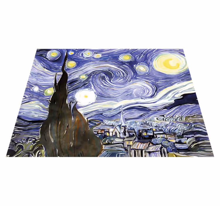 Cerul lui van gogh cu stele covor vintage - TenStickers