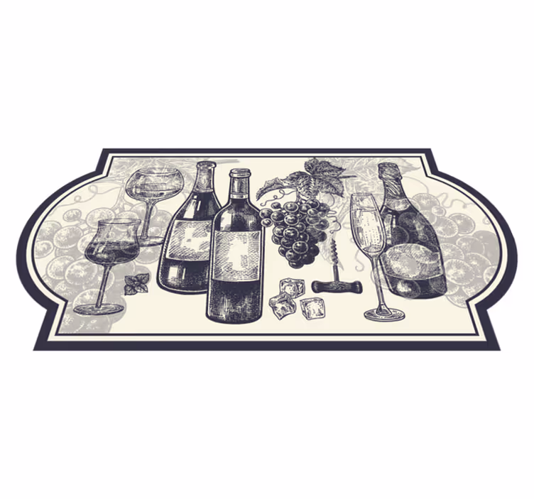 Sticle de covor de vinil pentru bucătărie de vin - TenStickers