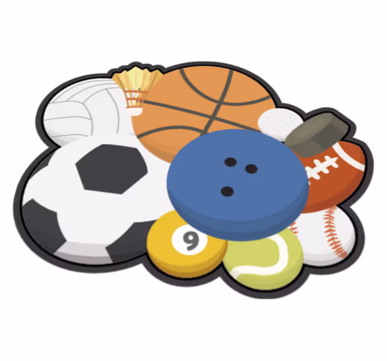 Covoare sportive din vinil cu bile sportive - TenStickers