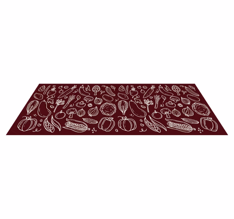 Covor de vinil pentru bucătărie ilustrație de legume - TenStickers