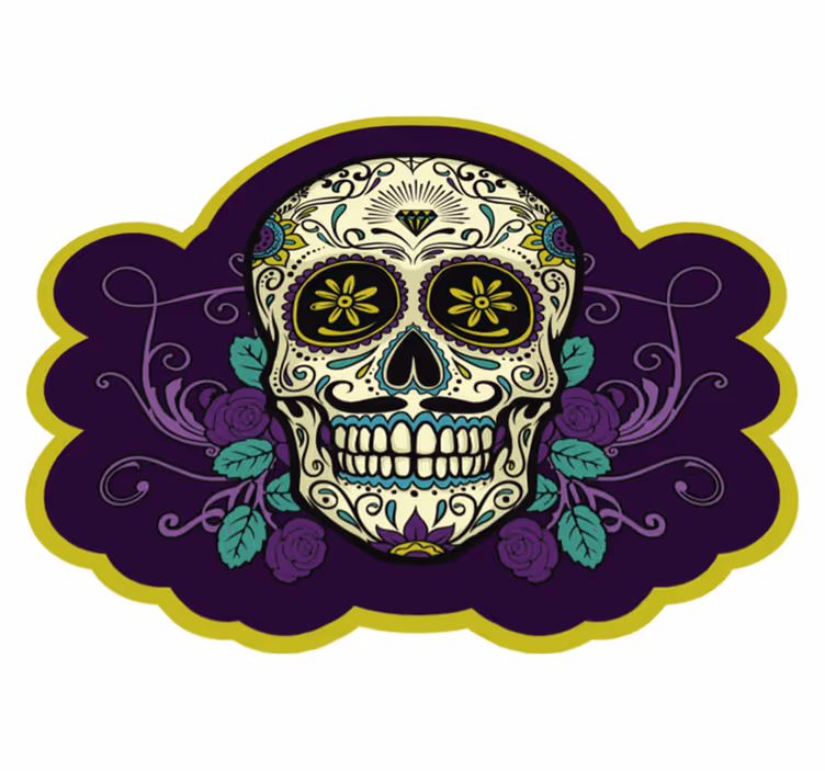Covor de vinil Halloween motivul craniului - TenStickers