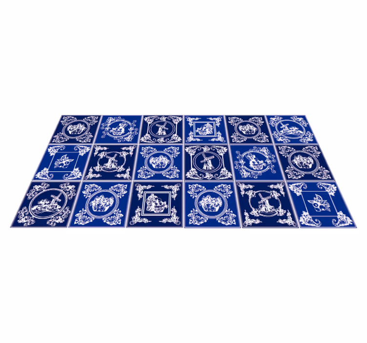 Covor de vinil pentru bucătărie ornamentație ceramică - TenStickers