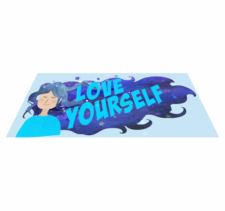 Citat motivational covor de vinil pentru par albastru - TenStickers