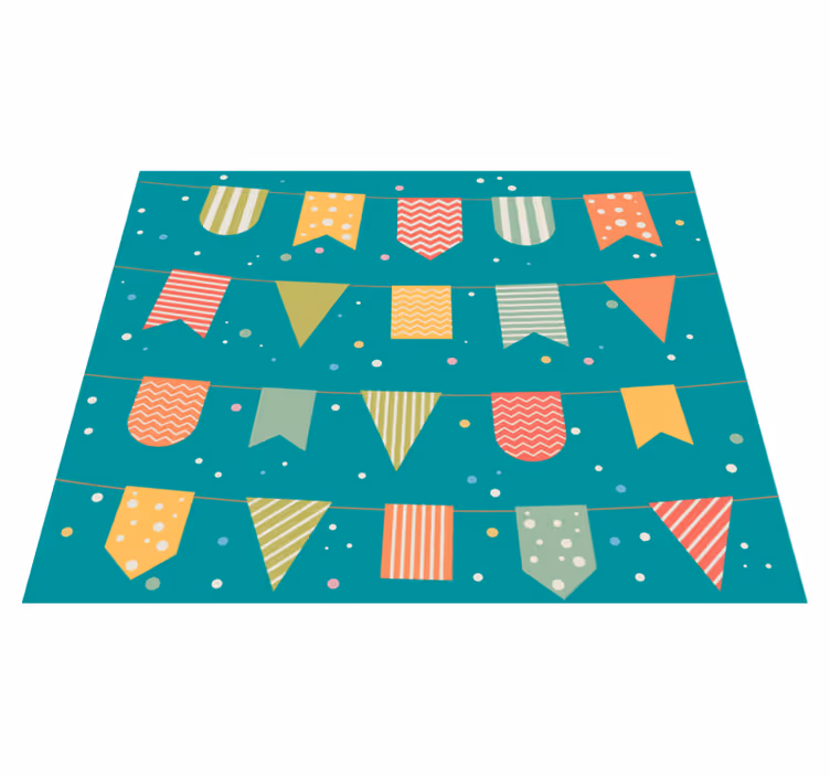 Covor de vinil pentru copii bunting festiv - TenStickers