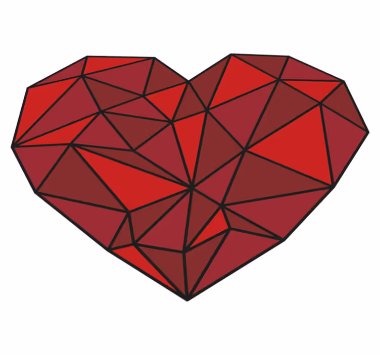 Covoare geometrice cu inimă geometrică - TenStickers